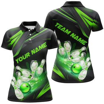 Custom Green Bowling Jerseys for Women I6985