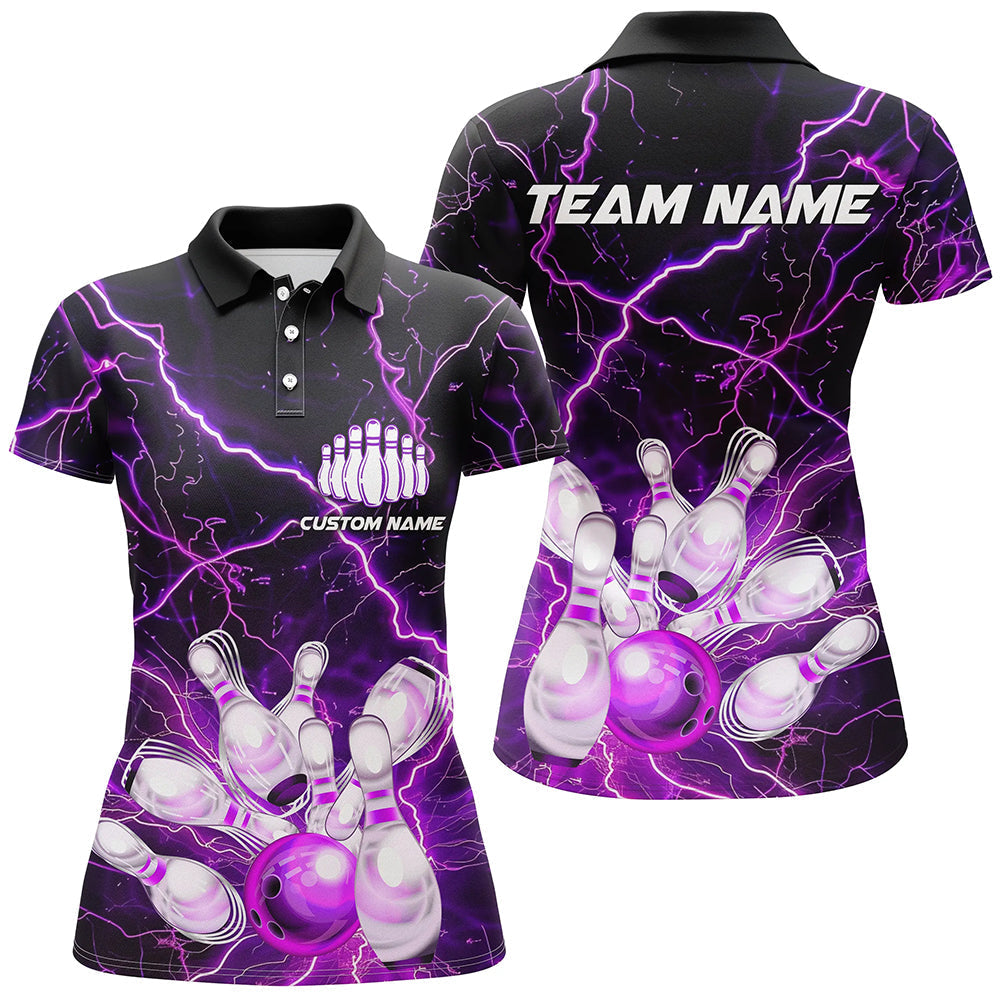 Purple Thunder Ladies Bowling Team Shirts I6175