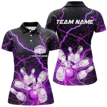 Purple Thunder Ladies Bowling Team Shirts I6175