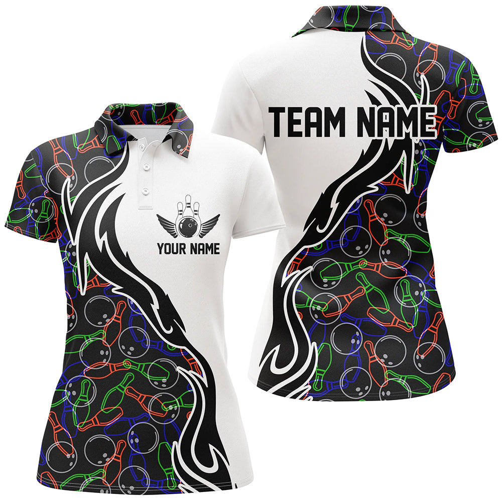 Women's Bowling Team Shirts - Custom Name, Patterned Jerseys I5485