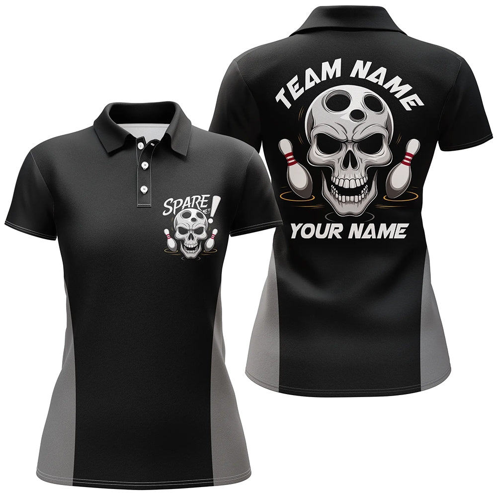 Women's Custom Skull Bowling Shirt I6699