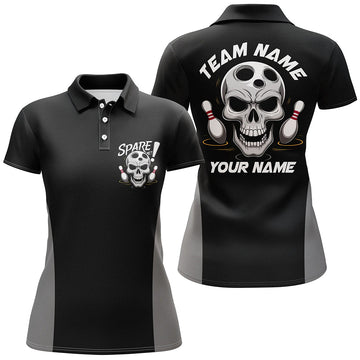 Women's Custom Skull Bowling Shirt I6699