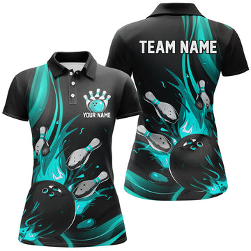 Black & Blue Women's Bowling Team Shirts I7274