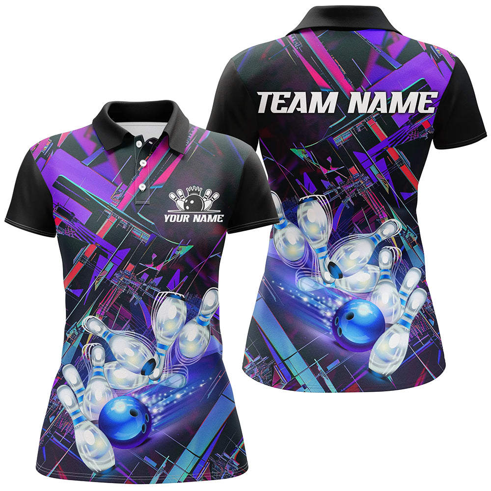 Women's Custom Colourful Bowling League Shirts I6719