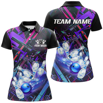 Women's Custom Colourful Bowling League Shirts I6719