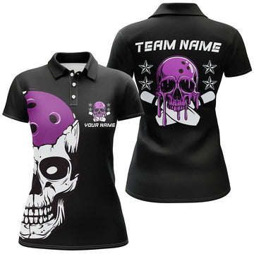 Purple Skull Women's Bowling Team Jerseys I6721