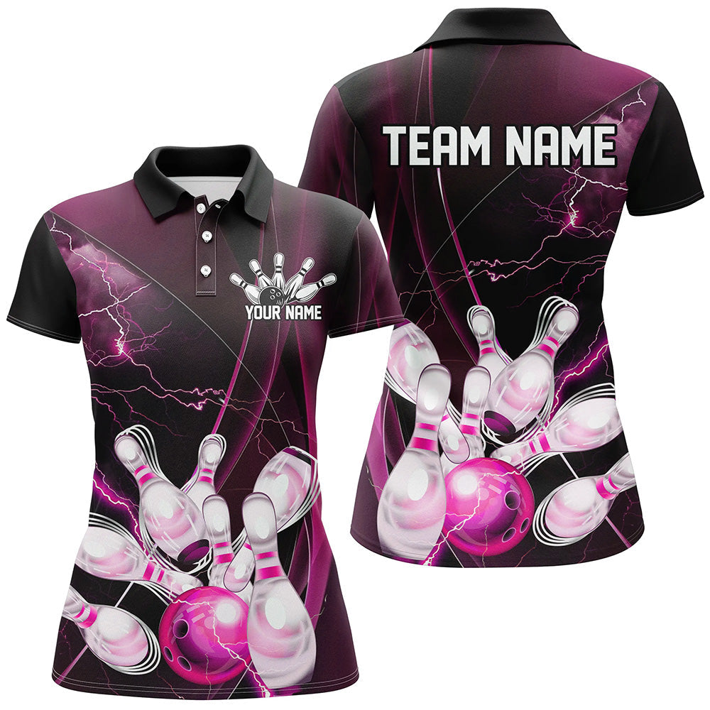 Pink Thunder Ladies Bowling Shirt I7295