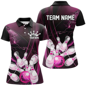 Pink Thunder Ladies Bowling Shirt I7295