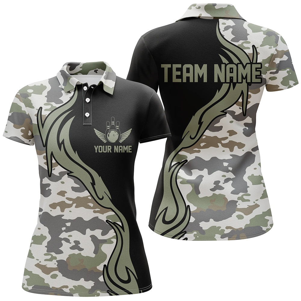 Custom Camo Bowling Shirts for Women I5519