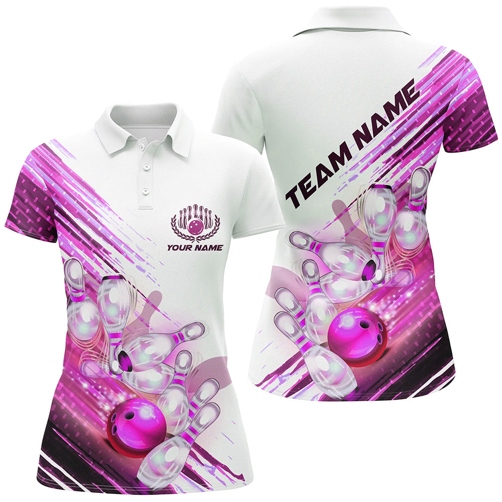 Custom Pink Bowling Shirts for Women I5372