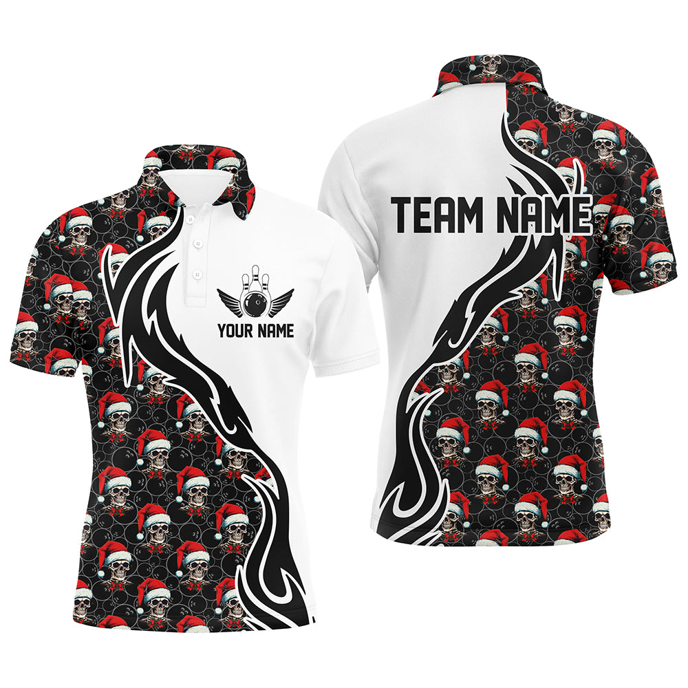 Christmas Skull Bowling Polo Shirt for Men I5376