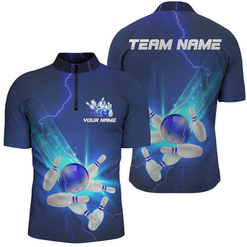 Blue Thunder Lightning Polo Bowling Shirt - Unisex I5381