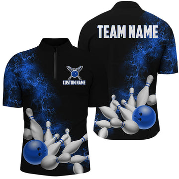Teal Blue Unisex Bowling Team Shirts I6014