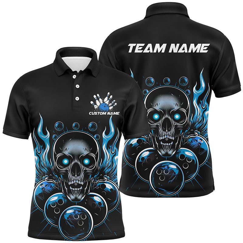 Personalised Multi-Colour Skull Bowling Shirts for Men & Women I6580