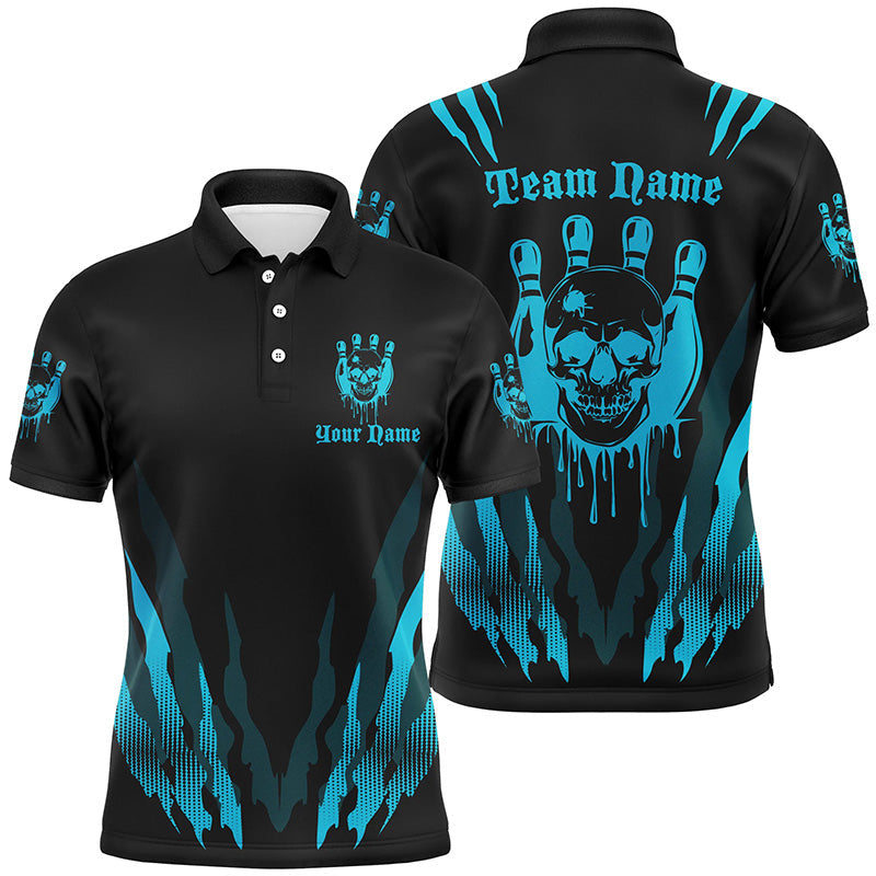 Custom Skull Tattoo Bowling Jerseys for Men & Women, Multi-Colour I6584