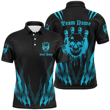 Custom Skull Tattoo Bowling Jerseys for Men & Women, Multi-Colour I6584