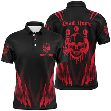 Custom Multi-Colour Bowling Pin Skull Shirts for Men & Women I6585