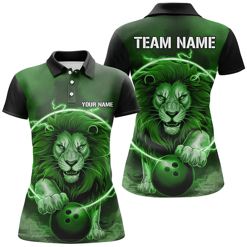 Women's Green Lion Bowling Polo Shirt I6775
