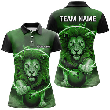 Women's Green Lion Bowling Polo Shirt I6775