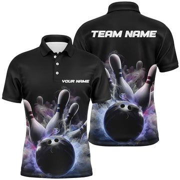 Custom Men's Smoke Bowling Polo Shirt I5402