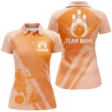 Women's Orange Bowling Queen Team Jersey I4965