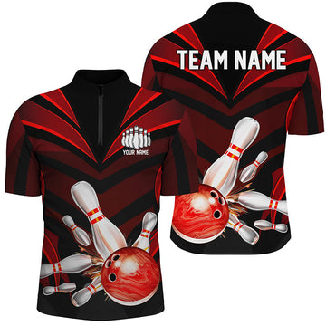 Red Bowling Jersey - Custom Team Shirts for Men & Women I7105