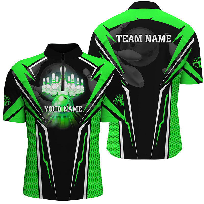 Men's Green Bowling Polo Shirts - Custom Team Jerseys I5226