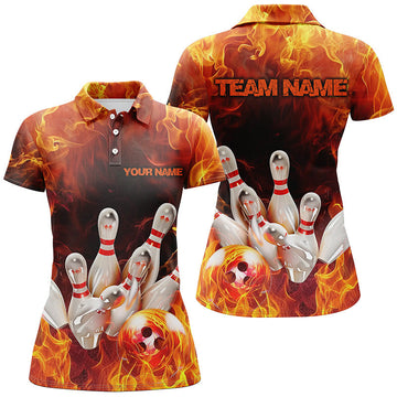 Women's Flame Bowling League Shirts I7118