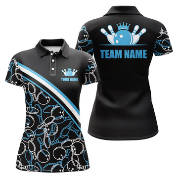 Women's Custom Bowling Shirts - Blue Bowling Queen Team Jerseys I4505