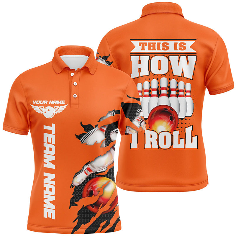 This Is How I Roll Orange Bowling Team Polo Shirt for Men I5268