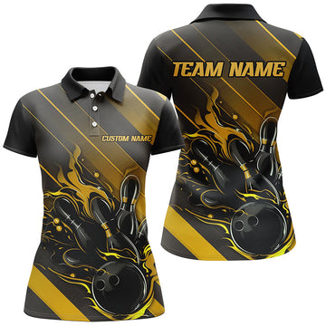 Black & Gold Women's Bowling Team Shirts I6446