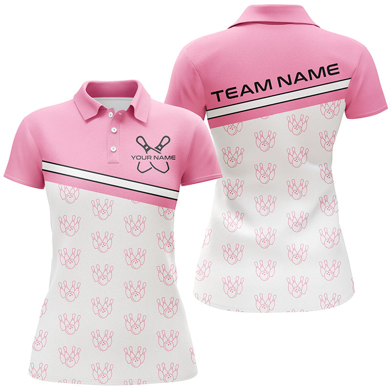 Women's Custom Pink Bowling Shirts I6962