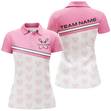 Women's Custom Pink Bowling Shirts I6962
