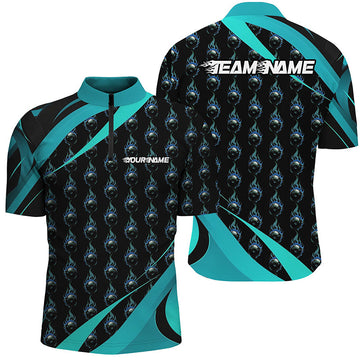 Custom Blue Flame Bowling Shirts for Men & Women I6992
