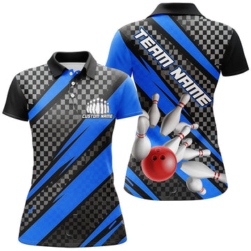 Women's Custom Bowling Team Shirt - Blue I6472