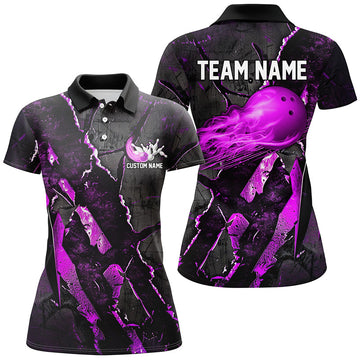 Purple Flame Bowling Team Shirts I6481