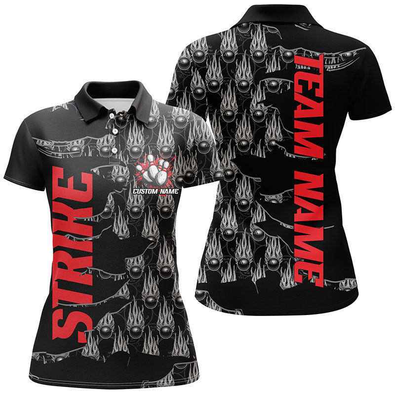 Women's Red Flame Bowling Shirts I6501