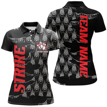 Women's Red Flame Bowling Shirts I6501