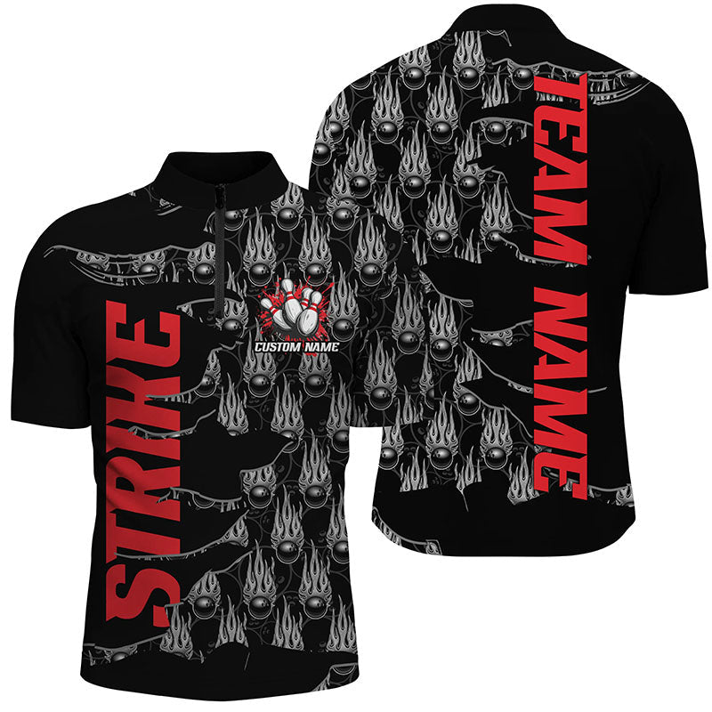 Red Flame Bowling Shirts for Men and Women I6501