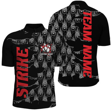 Red Flame Bowling Shirts for Men and Women I6501