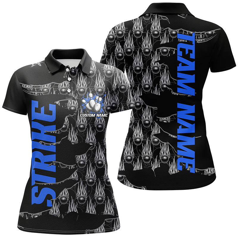 Women's Blue Flame Bowling Shirts I6502