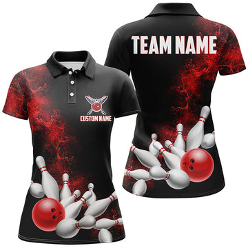 Custom Red Bowling Shirts for Women's Teams I5469