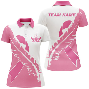 Women's Pink Breast Cancer Bowling Shirts I6674