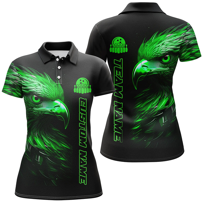 Green Eagle Women's Bowling Polo Shirts I5314