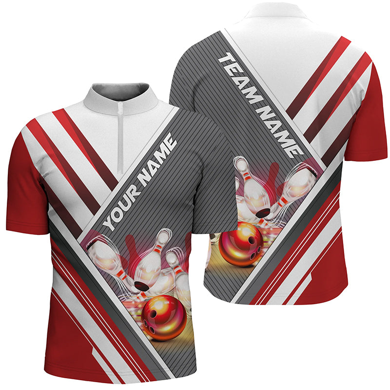 Custom Red Bowling Shirts for Men & Women I5494