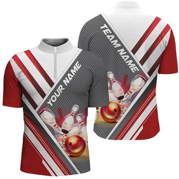 Custom Red Bowling Shirts for Men & Women I5494