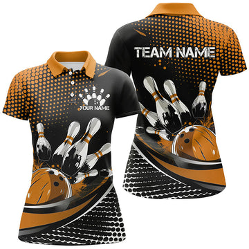 Black & Yellow Women's Bowling Team Jerseys I7277