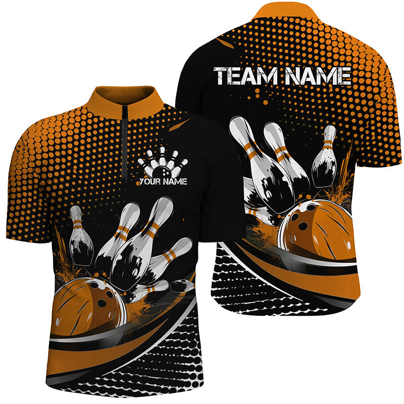 Black & Yellow Bowling Jerseys for Men I7277