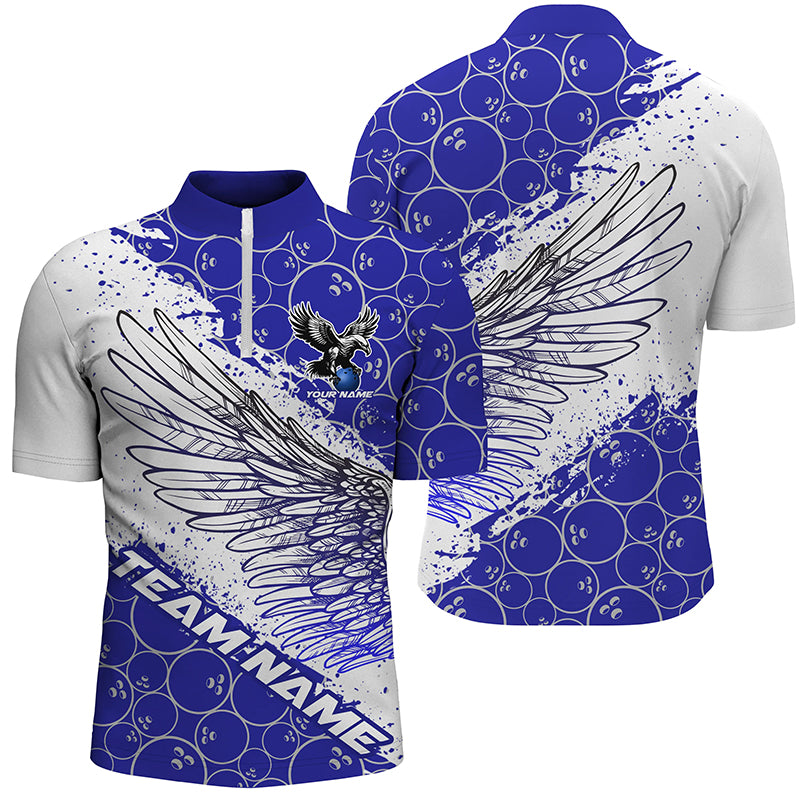 Custom Bowling Jerseys - Eagle Wings - Blue - Unisex I5817