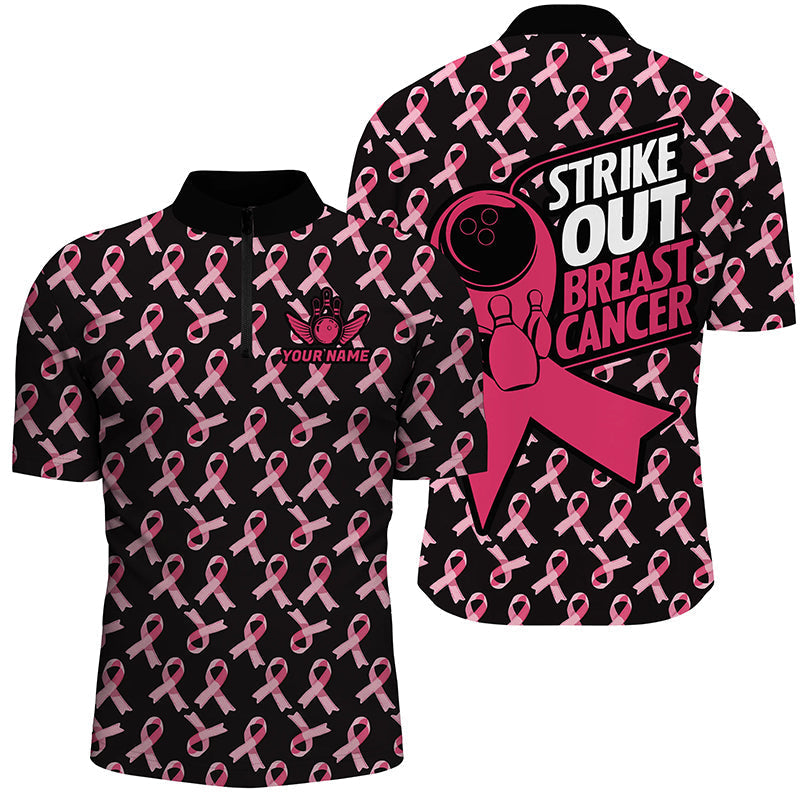 Men's Pink Ribbon Bowling Shirt I7047